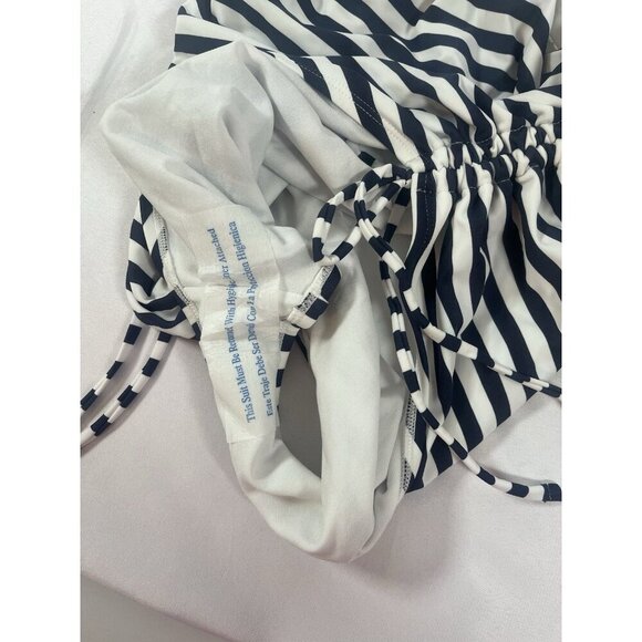 Kona Sol One Piece Swimsuit Stripped High Coverage Sz Large (12-14) NWT - Picture 6 of 6
